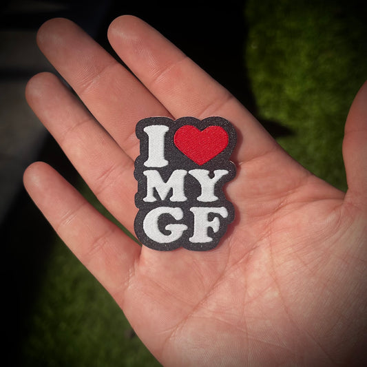 I LOVE MY GF Peel & Stick  Woven Patch