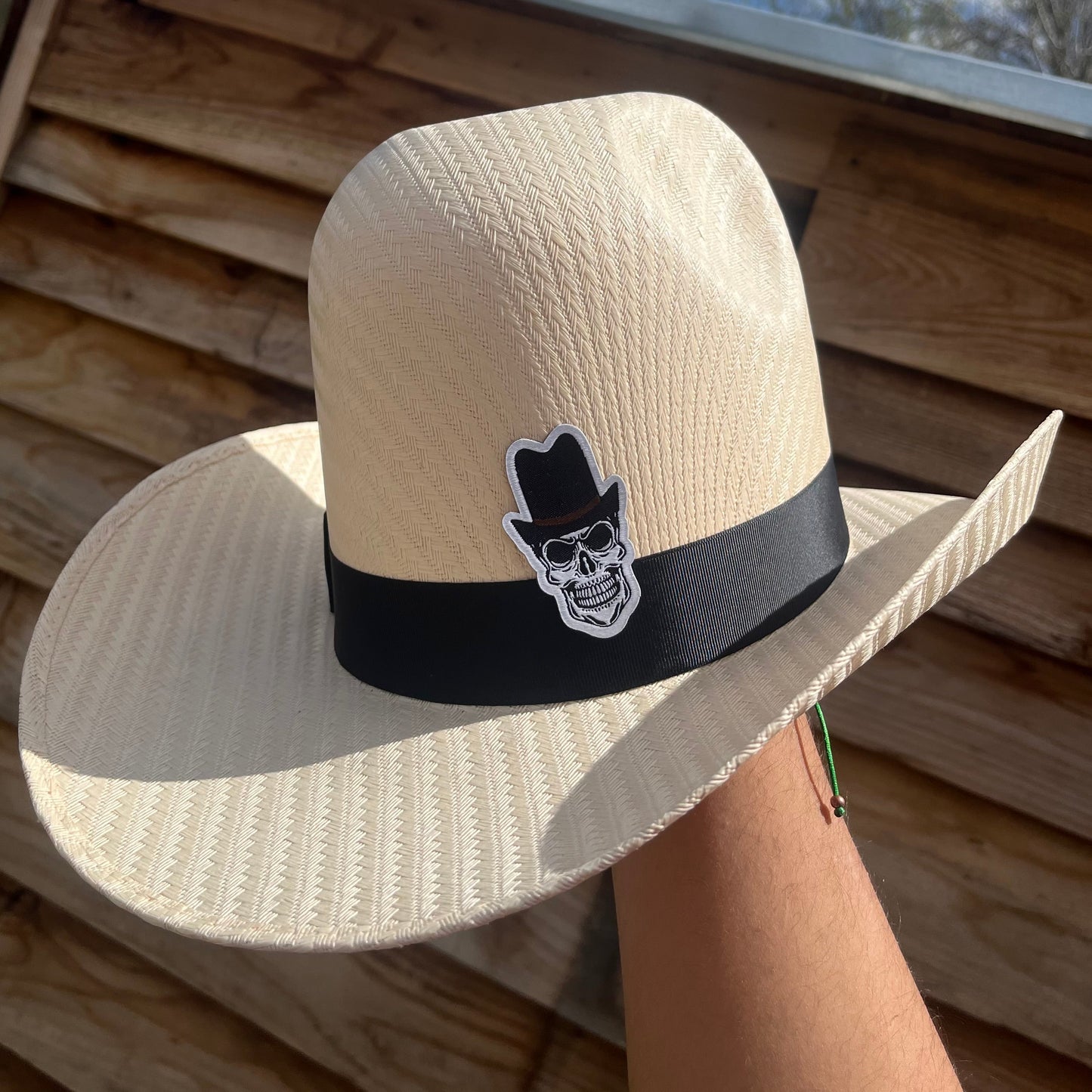 'La Muerte' Cowboy Skull Peel & Stick Woven Patch