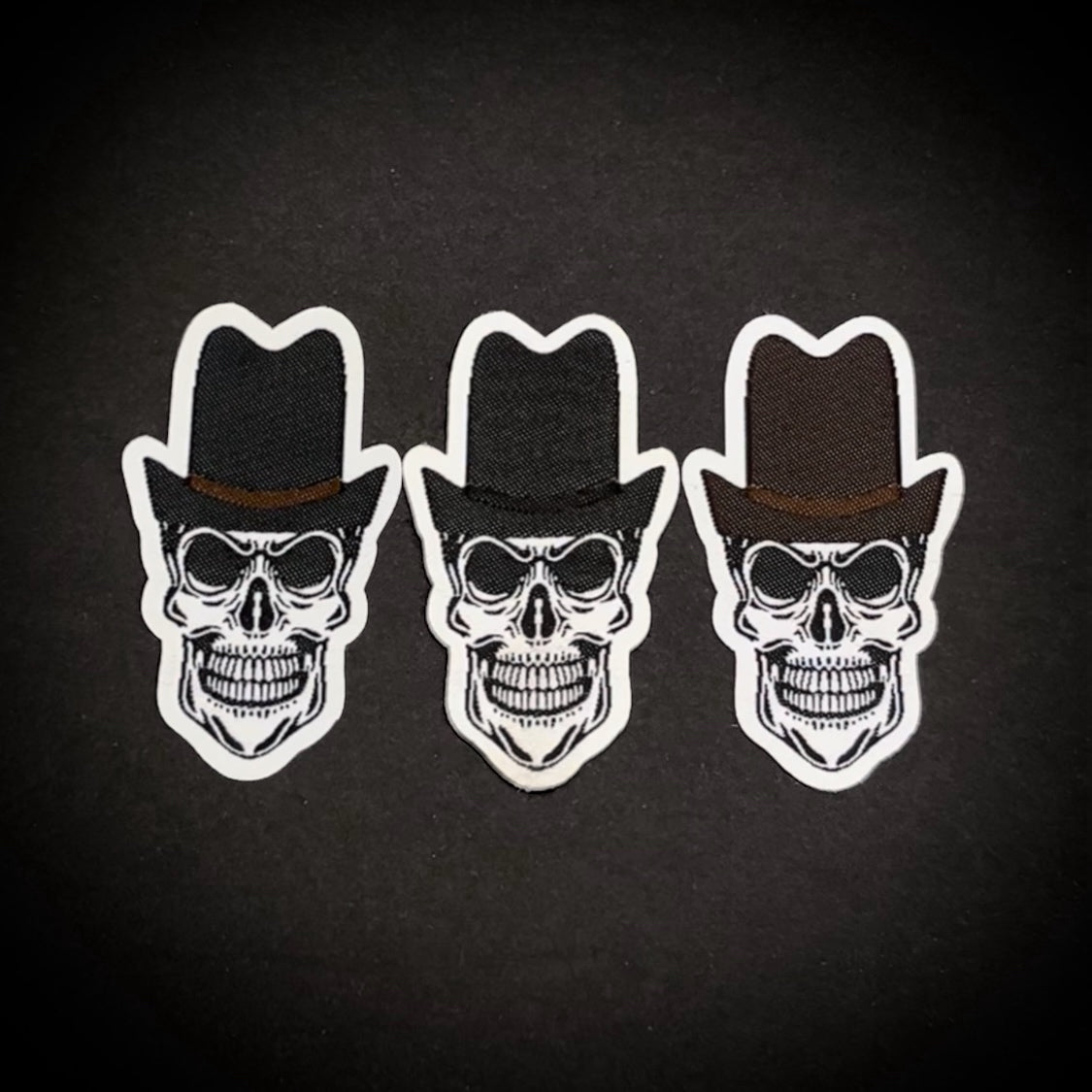 'La Muerte' Cowboy Skull Peel & Stick Woven Patch