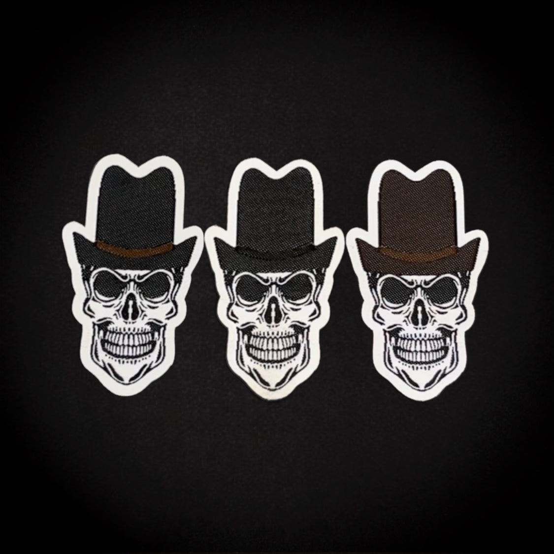 'La Muerte' Cowboy Skull Peel & Stick Woven Patch